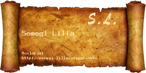 Semegi Lilla névjegykártya