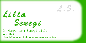 lilla semegi business card